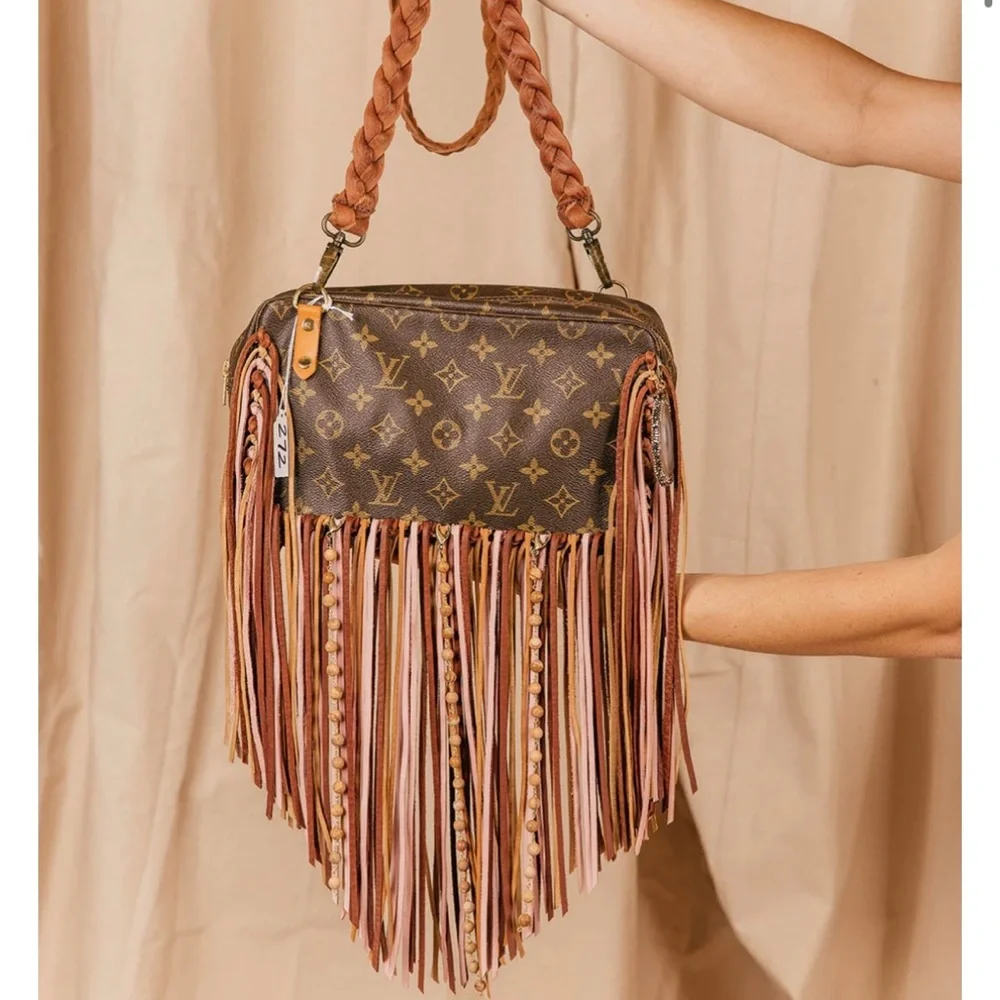 Louis Vuitton Brown Monogram Multi-Tone Fringe Shoulder Bag